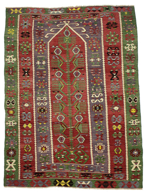 4'4"x5'10" Oushak Kilim Rug (KW150136)