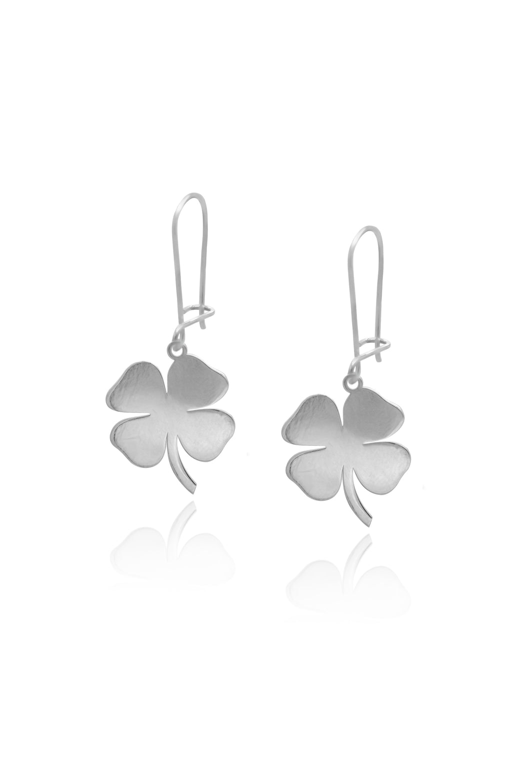 Trefoil Model Sterling Silver Earrings (NG201020358)