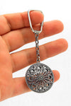 Handmade Filigree Sterling Silver Keychain (NG201020741)